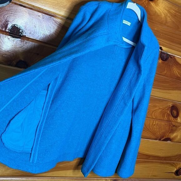 WoolOvers Boiled Wool Button Down Coat Medium - Picture 5 of 10